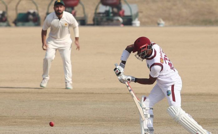 Alick Athanaze hits 98 on first day of WI heat-up match in Pakistan