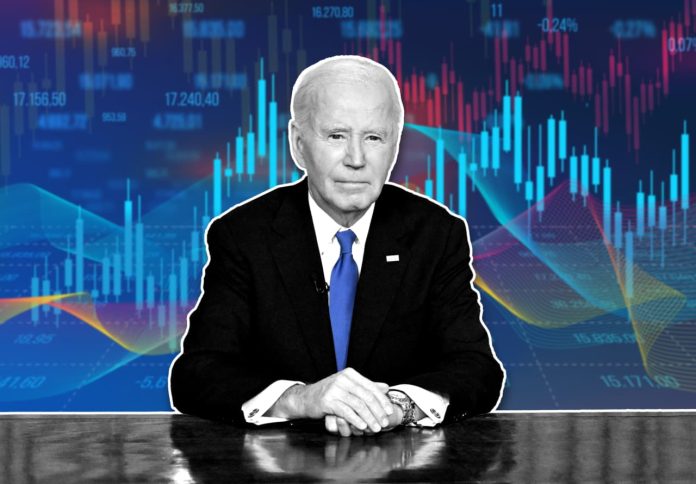 A closing glimpse at how the U.S. stock market completed below Joe Biden